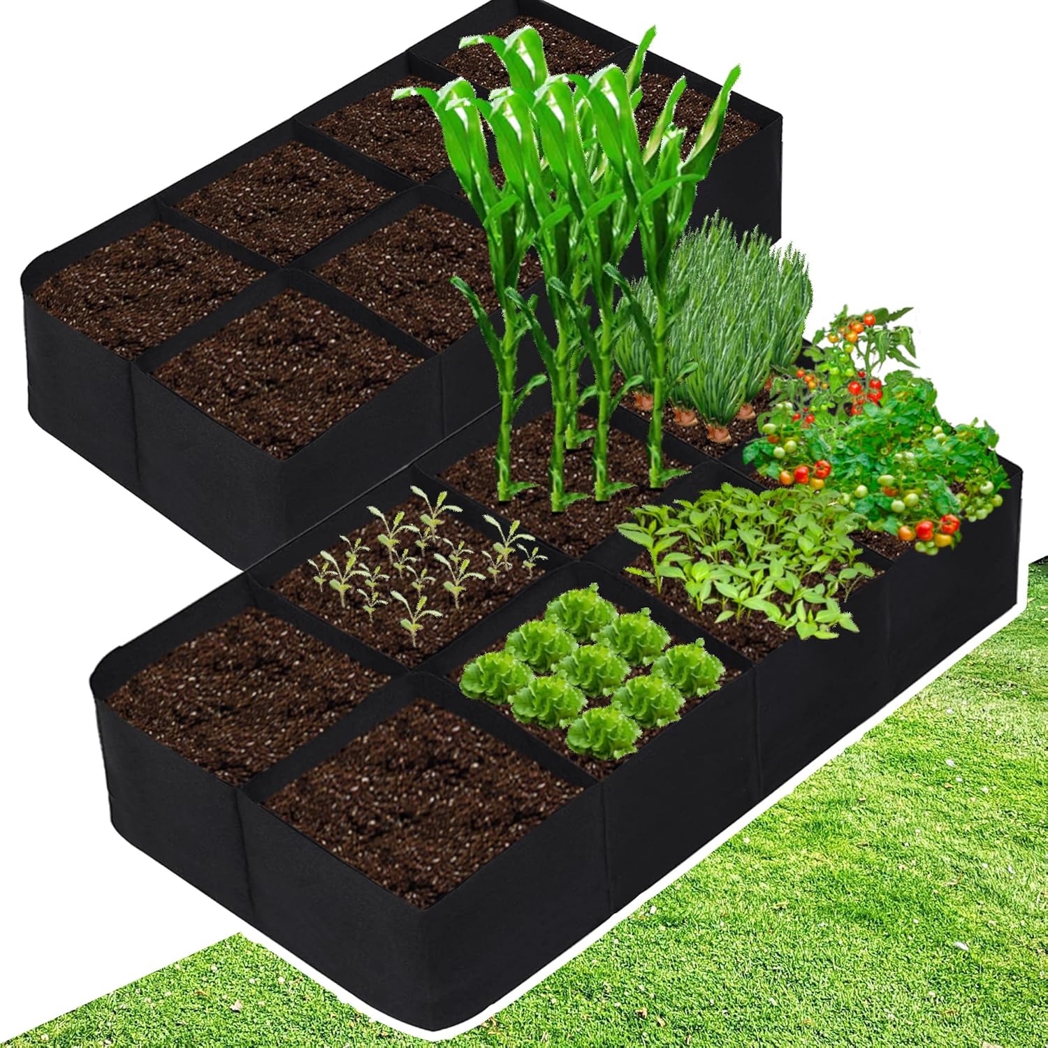 Grow Bags - Fabric Raised Garden Bed, 2Pack 8