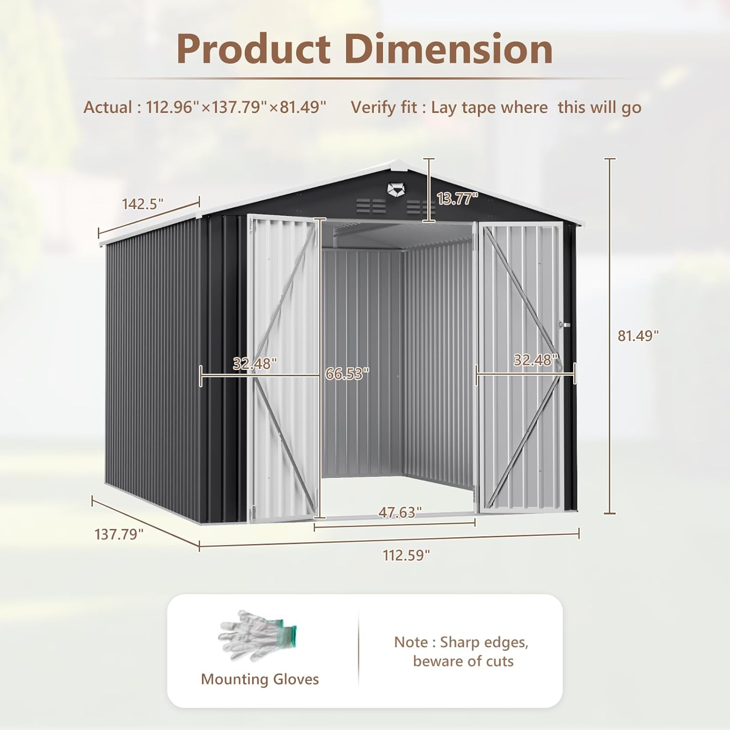 10x12 FT Metal Outdoor Storage - Gardening Tools Gifts review and price