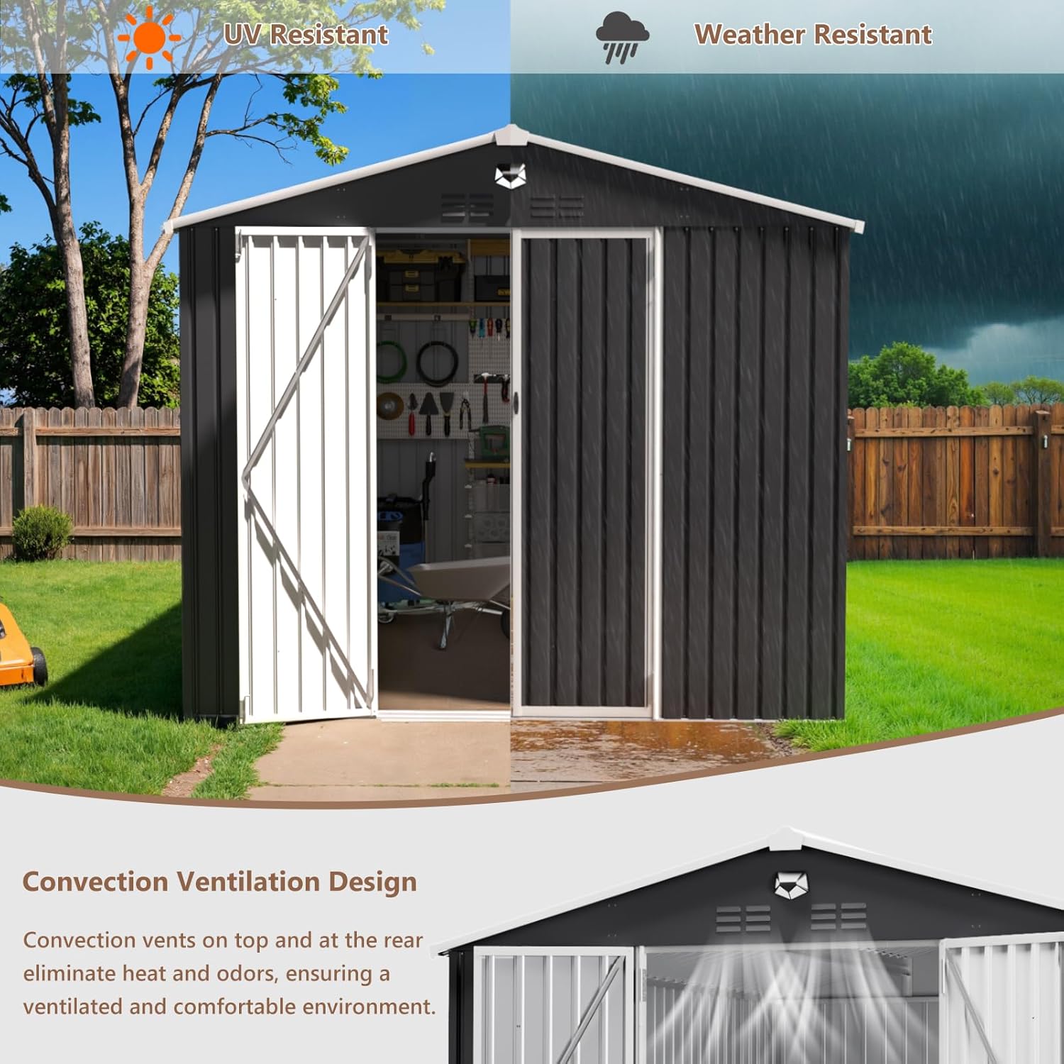 10x12 FT Metal Outdoor Storage - Gardening Tools Gifts review and price