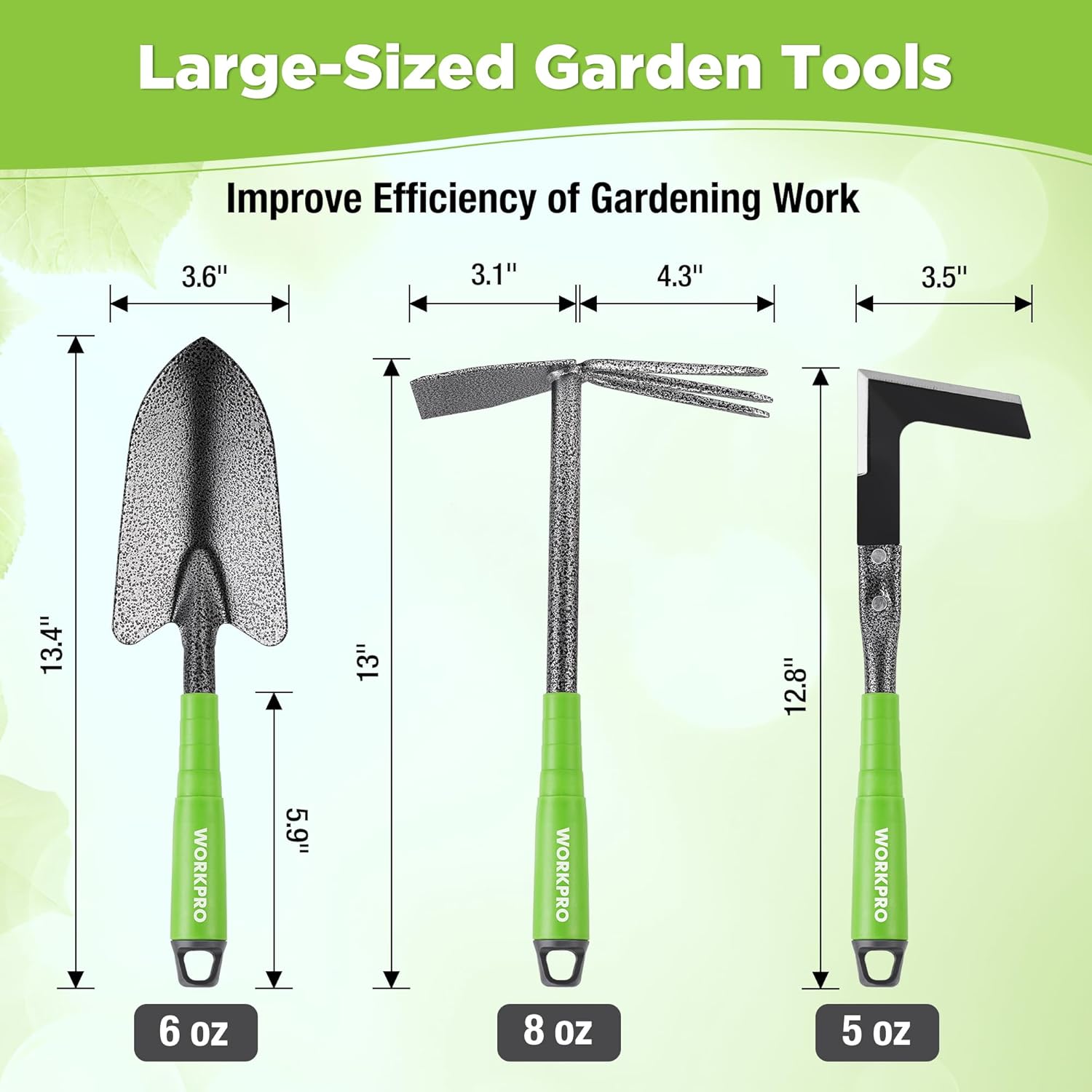 6-Piece Heavy Duty Garden Tool - Gardening Tools Hoe review and price