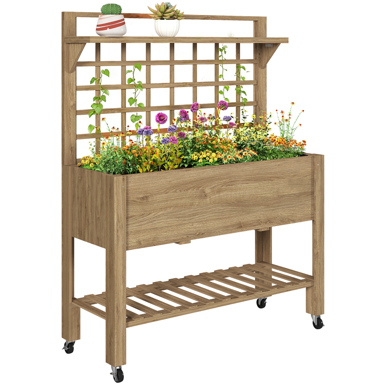 Outdoor Wooden Elevated Growin - Grow Bags review and price