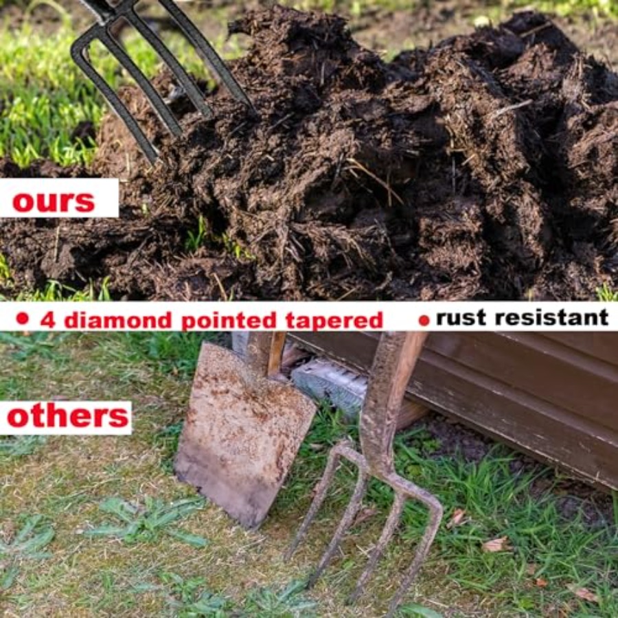 4-Tine Spading Digging Fork Ga - Spade Digging Fork review and price