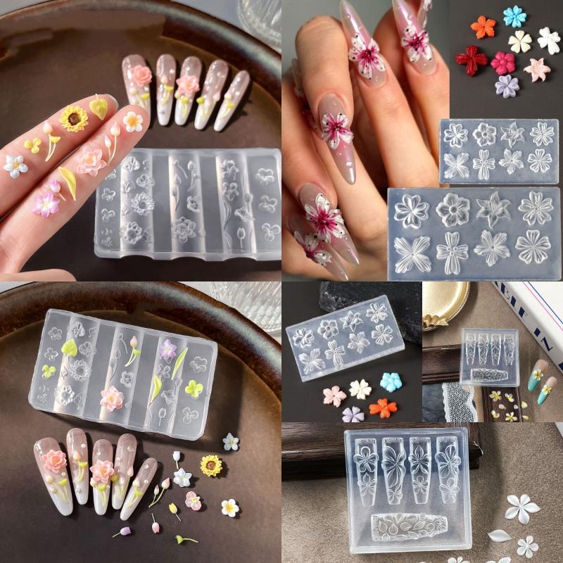 New Flower Nail Art Mold 3D Si - Gardening Tools Diy review and price