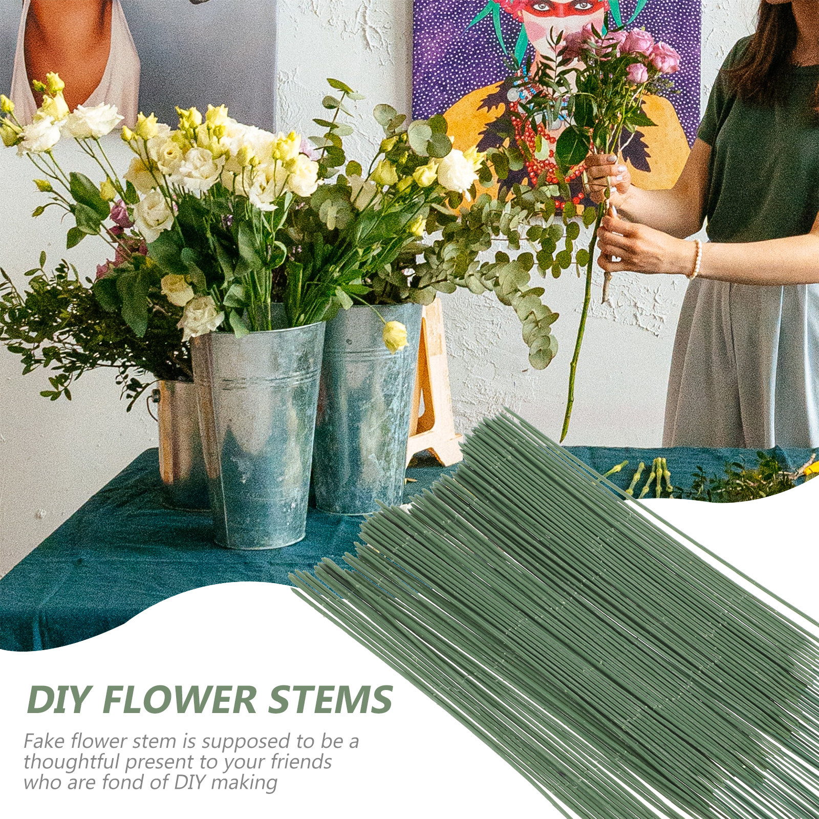 100Pcs Artificial Flower Stems - Gardening Tools Diy review and price