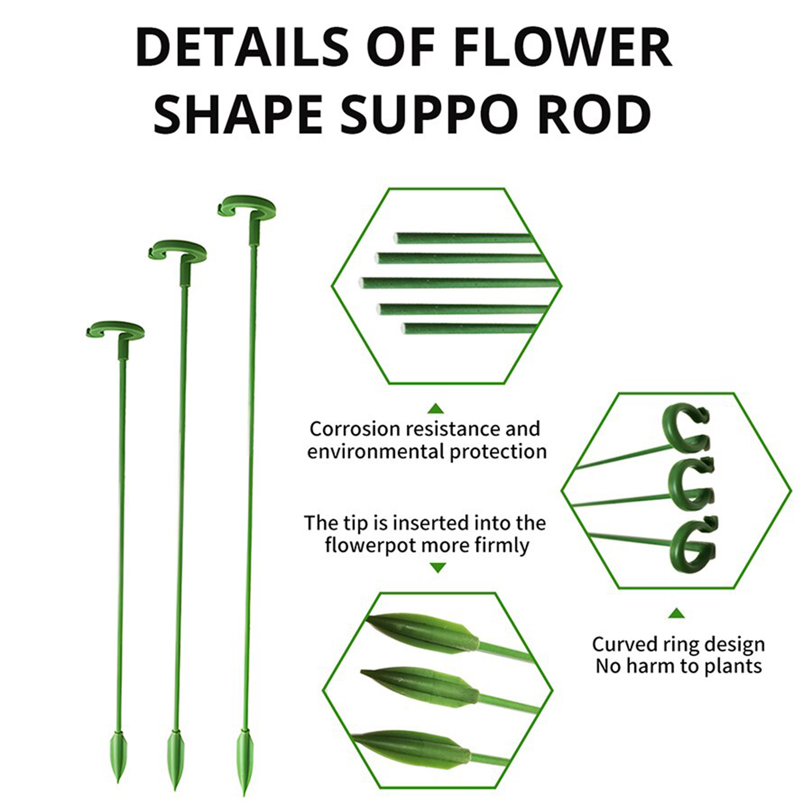 5pcs Plant Supports Stakes Flo - Gardening Tools Hoe review and price